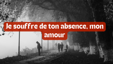 Je souffre de ton absence, mon amour